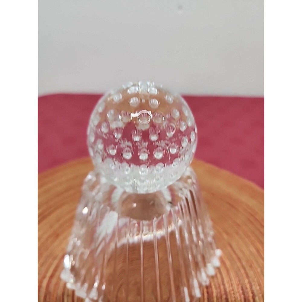 Vintage Crystal Golf ⛳️ Ball Paperweight MCM Glasss Orb